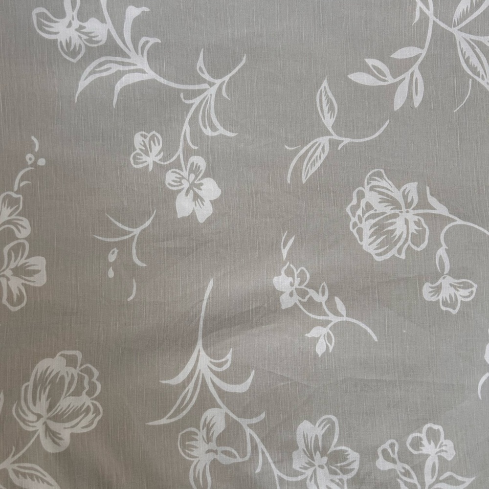 Duvet Cover Double Bed, Flowers, Beige and Cream